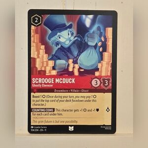 Disney Lorcana Scrooge McDuck - Ghostly Ebenezer Winterspell 104/204 TCG Card
